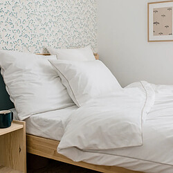 A Demain Housse de couette unie en coton bio, BLANC D'ECUME