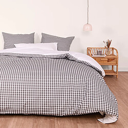 A Demain Lot de 2 taies d’oreiller imprimées en percale de coton bio, LE VICHY