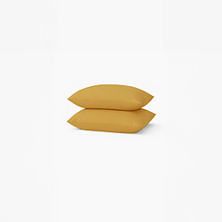 A Demain Lot de 2 taies d’oreiller unies en percale de coton bio, LES ESSENTIELS