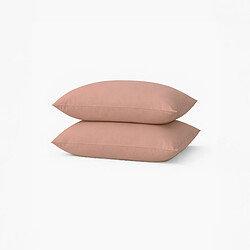 A Demain Lot de 2 taies d’oreiller unies en percale de coton bio, LES ESSENTIELS