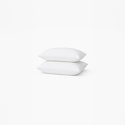 A Demain Lot de 2 taies d’oreiller unies en percale de coton bio, LES ESSENTIELS