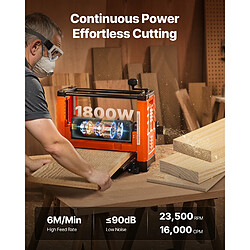 Acheter VEVOR Raboteuse Électrique 2 Lames pour Bois Dur et Tendre 1800 W Largeur 33 cm