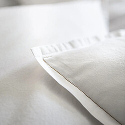 Avis A demain Taie d'oreiller en Percale de coton - 64 x 64 cm - Blanc
