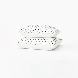 A Demain Lot de 2 taies d’oreiller imprimées en percale de coton bio, LE POIS