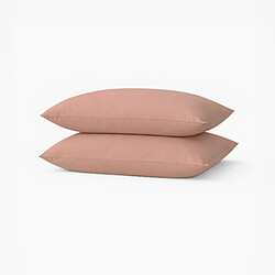 A Demain Lot de 2 taies d’oreiller unies en percale de coton bio, LES ESSENTIELS