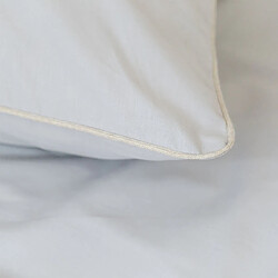 A Demain Lot de 2 Taies d'oreiller unies en coton bio, GRIS FALAISE