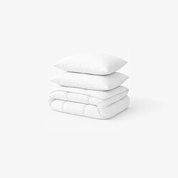 Avis A Demain Pack couette + oreillers carrés en coton biologique, DOUX