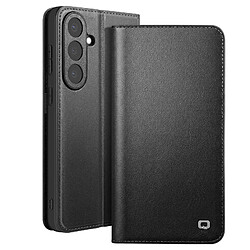 Qialino Étui Portefeuille pour Galaxy S26 avec Support en Cuir Effet Mat Noir