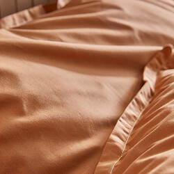 Avis A demain Drap housse en Percale de coton - 90 x 190 cm - Brun