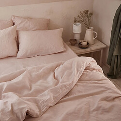 Avis A demain Taie d'oreiller en Lin - 50 x 75 cm - Rose