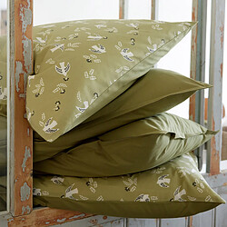 Acheter A demain Taie d'oreiller en Percale de coton - 50 x 75 cm - Vert tendre