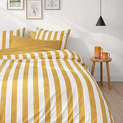 A Demain Lot de 2 taies d’oreiller imprimées en percale de coton bio, LA LARGE RAYURE