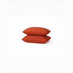 A Demain Lot de 2 taies d’oreiller unies en percale de coton bio, LES ESSENTIELS