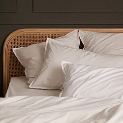 Acheter A demain Taie d'oreiller en Percale de coton - 64 x 64 cm - Blanc