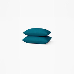 A Demain Lot de 2 taies d’oreiller unies en percale de coton bio, LES ESSENTIELS