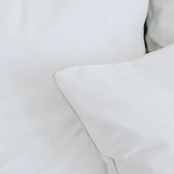 A Demain Lot de 2 taies d'oreiller unie en coton bio, BLANC D'ECUME