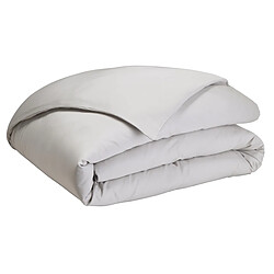 A Demain Housse de couette unie en satin de coton, BRUME