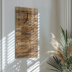 Avis Tulup Horloge murale verre trempé - Noir