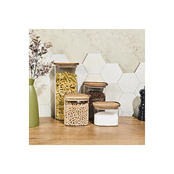 The Home Deco Factory Bocal de Conservation Heritage 90cl Transparent & Marron pas cher