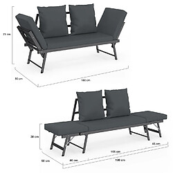 Idmarket BANQUETTE CONVERTIBLA NOLA pas cher