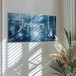 Avis Tulup Horloge murale verre La Ville la nuit - Blanc