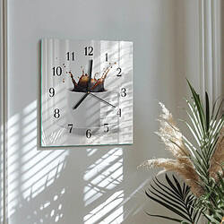 Avis Tulup Horloge murale verre trempé - Noir