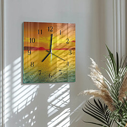 Avis Tulup Horloge murale en verre trempé - Noir