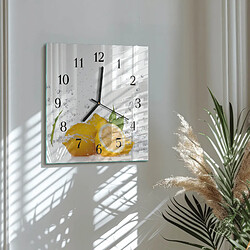 Avis Tulup Horloge murale en verre - Noir