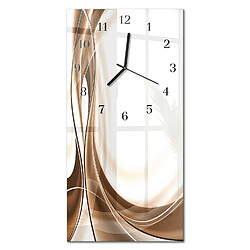 Tulup Pendule Murale Carrée - 30x60 cm - Modèle - Aiguilles noires