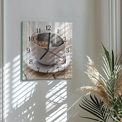 Avis Tulup Horloge murale en verre - Noir