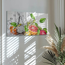Avis Tulup Horloge murale en verre - Noir