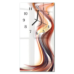 Tulup Horloge Murale - 30x60 cm - Abstraction - Aiguilles noires