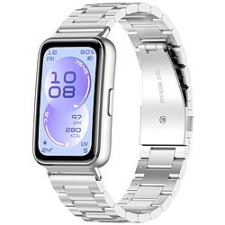 INF Bracelet en acier inoxydable à trois maillons compatible avec Huawei Band 11 / Band 11 Pro
