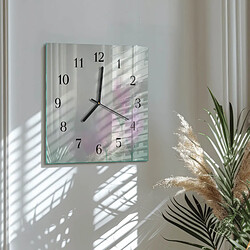 Avis Tulup Horloge murale verre carré - Noir