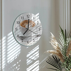 Avis Tulup Horloge murale verre trempé - Noir