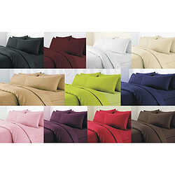 Avis Univers Decor Housse de couette unie Taupe 260 x 240 cm / 100% Coton / 57 Fils/cm² pour lit 2 places "Kin