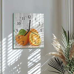 Avis Tulup Horloge murale verre trempé - Noir