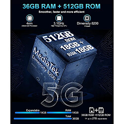 8849 Tank 3 Pro Smartphone robuste 2024, 23 800 mAh, 36 Go ou 512 Go, noir pas cher