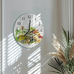 Avis Tulup Horloge murale verre trempé - Noir