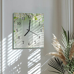Avis Tulup Horloge murale verre trempé - Noir