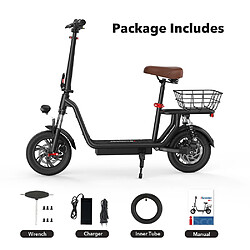 Trottinette électrique adulte ISCOOTER I12, moteur 500W, batterie 36V7.5AH, pneus 12 pouces pas cher