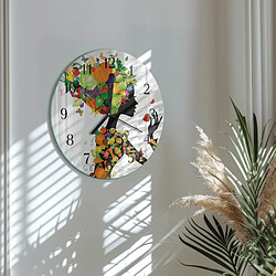 Avis Tulup Horloge murale en verre - Noir
