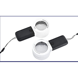 INF Loupe LED portative 30x à double lentille en verre - Argent pour lecture, bijouterie et in