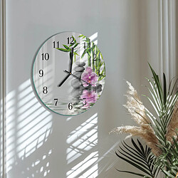 Avis Tulup Horloge murale verre trempé - Noir
