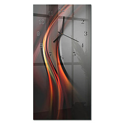 Tulup Horloge Murale - 30x60 cm - Modèle - Aiguilles noires
