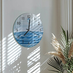 Avis Tulup Horloge murale quartz verre trempé - Noir