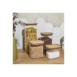 The Home Deco Factory Bocal de Conservation Heritage 1,3L Transparent & Marron pas cher