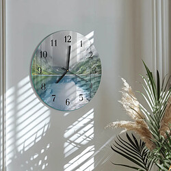 Avis Tulup Horloge murale verre trempé - Noir