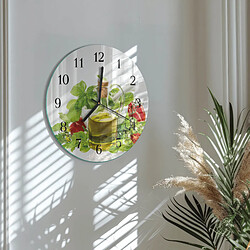 Avis Tulup Horloge murale en verre - Noir