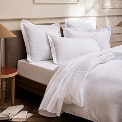 Coton Pur Taie d'oreiller "Prestige" 100% Satin de coton Peigné avec fines rayures / 120 fils /cm² Co